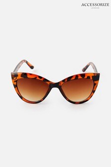 Accessorize Brown Ava Tortoiseshell Cat Eye Sunglasses