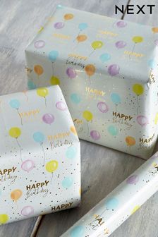 Multi Pastel Balloon 10M Wrapping Paper