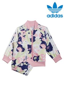 adidas Originals Infant Pink All-Over Print Floral Tracksuit