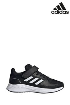 adidas Black RunFalcon Youth & Junior Strap School Trainers (M36459) | £28