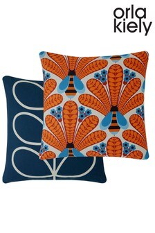 orla kiely orange cushions