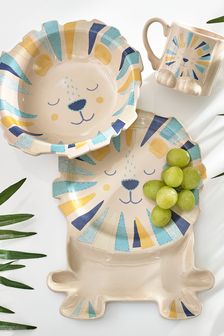 Lion Children's 3 Piece Ceramic Dinner Set