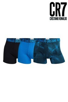 CR7 Mens Natural Cotton Trunks 3 Pack