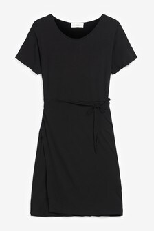 Black Wrap Summer T-Shirt Dress (M36960) | £22