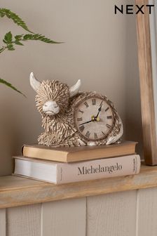 Brown Brown Hamish the Highland Cow Mantel Clock (M36980) | £18