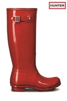 Hunter Red Original Tall Gloss Wellington Boots