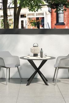 CosmoLiving Light Grey Camelo Dining Chairs Set of 2