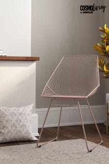 CosmoLiving Blush Pink Ellis Lightweight Dining Chair