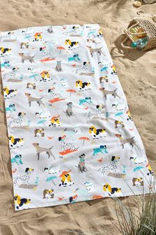 Natural Summer Dogs Beach Towel