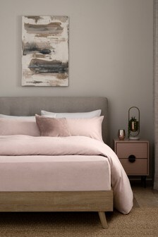 Blush Pink 100% Cotton Supersoft Brushed Deep Fitted Sheet