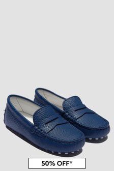 Tods Boys Blue Loafers
