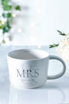 White Wedding Established In Mrs Mug