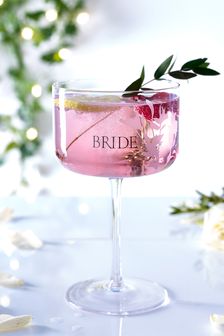 Clear Established In Bride Gin Glass