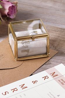 Gold Wedding Ring Box (M42715) | £8