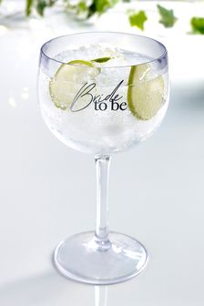 Clear Shatterproof Bride To Be Gin Glass