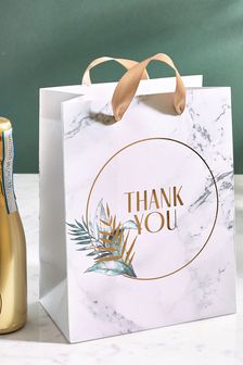Set of 6 Gold Wedding Thank You Gift Bags