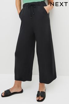 Black Jersey Culotte Trousers Paige (M43995) | £22