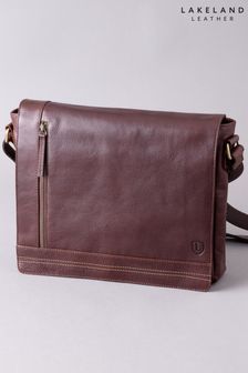 Lakeland Leather Keswick Large Brown Leather Messenger Bag