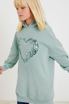 Coney Island Girls Fleece Sweatshirt Hoodie Fully Sherpa Lined Solids and Flip Sequins 