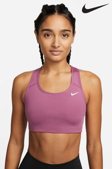 Nike Purple Swoosh Medium Support Non Padded Sports Bra