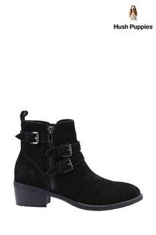 Hush Puppies Black Jenna Ankle Boots (M46093) | £90