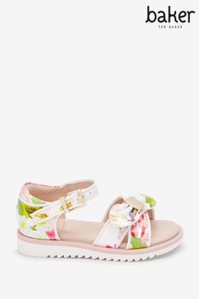 Baker by Ted Baker White Floral Bow Sandals