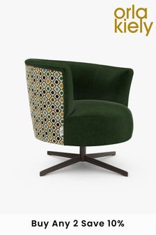 Orla Kiely Lily Swivel Chair - Green (M47526) | £810