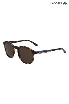 Lacoste Round Brown Sunglasses