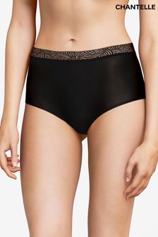 Chantelle Black Soft Stretch High Waisted Lace Briefs