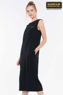 Barbour® International Black Cotton Avanzo Jersey T-Shirt Vest Dress