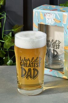Blue Awesome Dad Pint Glass