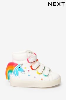 White Unicorn Light-Up High Top Trainers (M49120) | £25 - £28