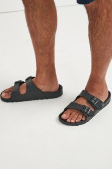 Black Two Buckle Sandals (M49393) | £20