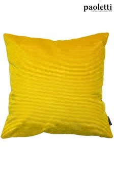 Riva Paoletti Ceylon Yellow Munich Ribbed Polyester Filled Cushion