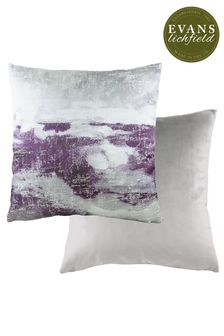 Evans Lichfield Steel Grey/Purple Landscape Abstract Polyester Filled Cushion