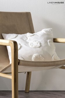 Linen House White Haze Tufted Feather Filled Cushion