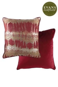 Evans Lichfield Burgundy Red Inca Jacquard Polyester Filled Cushion
