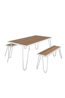 Novogratz Paulette Table and Bench Set by Novogratz