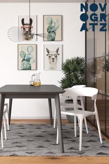 Novogratz Set of 4 White Felix Outdoor Stacking Chairs (M50998) | £130