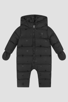 Burberry Kids Baby Star and Monogram Motif Nylon Puffer Suit