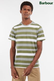 Barbour® Kylemore Olive Green Striped T-Shirt