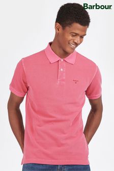Barbour® Mens Fuchsia Pink Washed Sports Polo Shirt