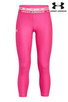 Under Armour Youth Pink HeatGear Ankle Crop Leggings