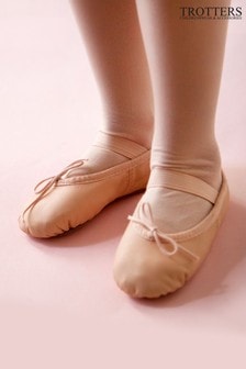 Trotters London Pink Bloch Ballet Shoes