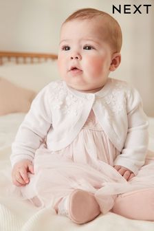 cream cardigan baby girl