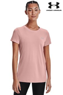 Under Armour Pink Tech Solid T-Shirt
