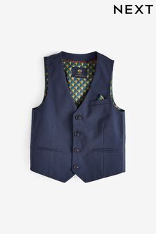 Navy Blue Stand Alone Waistcoat (12mths-16yrs) (M52708) | £14 - £23
