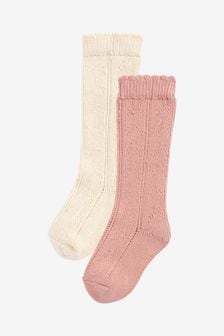 2 Pack Long Socks (0mths-2yrs)