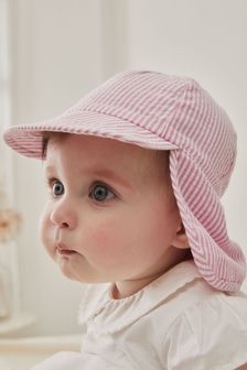 Pink Stripe Baby Summer Legionnaire Hat (0mths-2yrs) (M56312) | £6.50