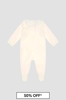 Bonpoint Baby Girls Cream Sleepsuit
